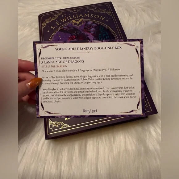 Fairyloot Edition of A Language of Dragons by S.F Williamson - Picture 11 of 11